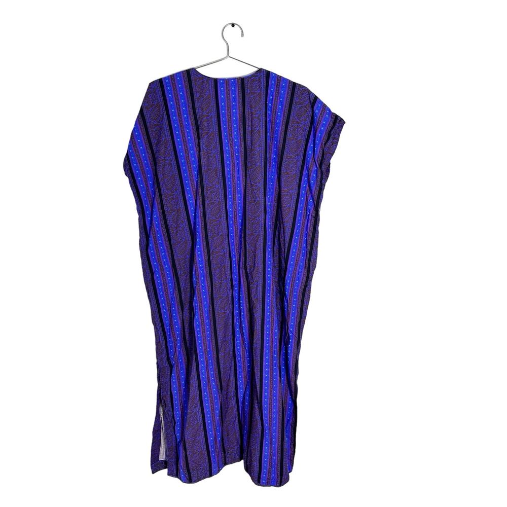 J. Peterman Vintage Cotton Multicolored Caftan Kaftan House Dress MuuMuu sz M - Picture 5 of 9